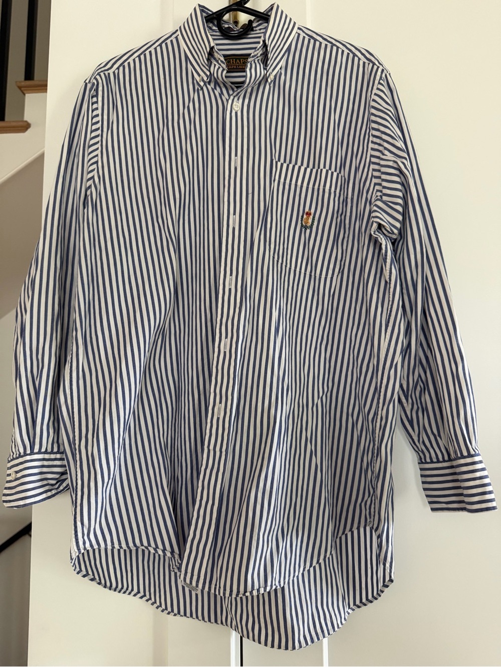 Vintage 90s Oversized Ralph Lauren Nightshirt- Blue & White Striped Boyfriend